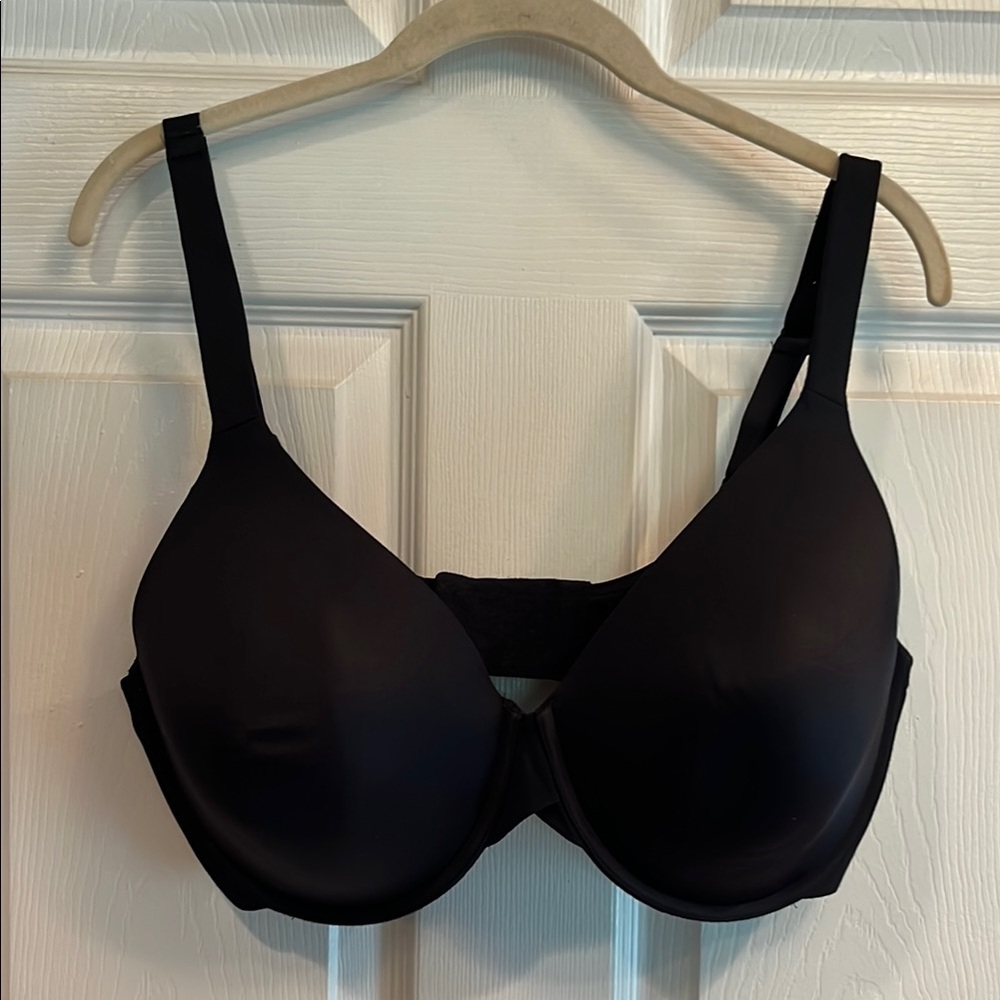 Ambrielle Black Full-Coverage Bra with Adjustable Straps
